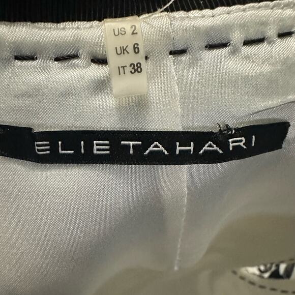 Elie Tahari Floral Sequin Dress Structured Embellished Wedding Guest Mystical 2 - Picture 13 of 15